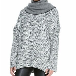 Helmut Lang Marled Oversized Chunky Knit Crew Neck Womens Sweater
